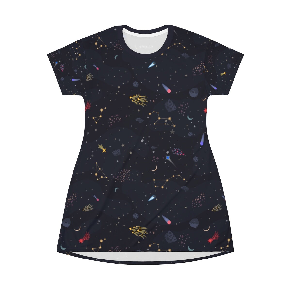 Constellation Dress Dark Blue Galaxy Outer Space Print Night | Etsy