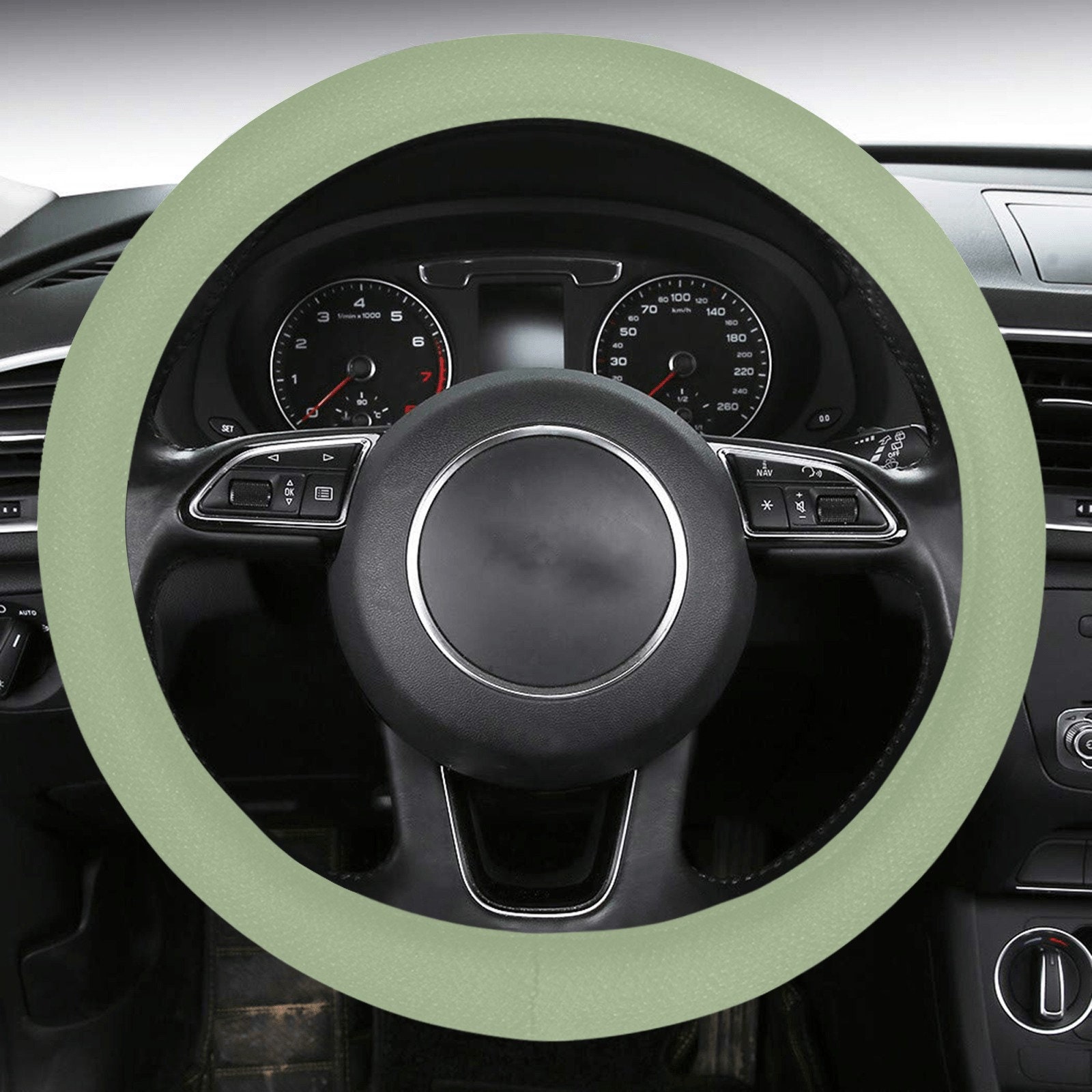 Army green steering wheel cheap cover
