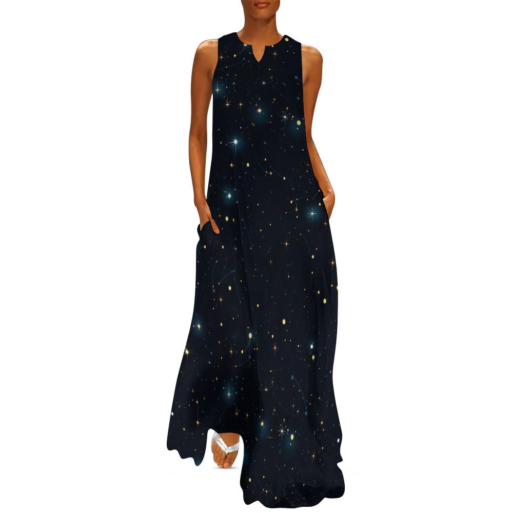 constellation maxi dress CHAMPAGNE CONSTELLATION DRESS  CUCCULELLI SHAHEEN