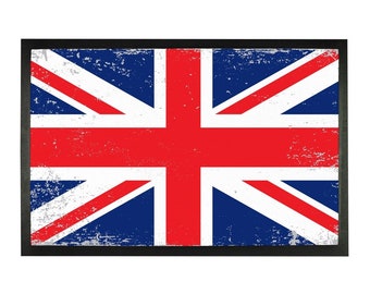 Lily&her Friends-American Style Union Jack UK bandiera britannica zerbino antiscivolo in velluto cristallo pavimento tappetino per divano, soggiorno, camera da letto, cucina, decorazione(60 x 90 cm