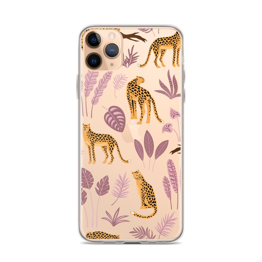 diamant Larry Belmont Nadenkend Cheetah Tropical Clear Iphone 12 Pro Max Case Pink Print Cute - Etsy