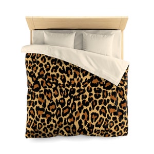 Housse de couette Leopard, imprimé animal Cheetah Pattern Queen Full Twin Microfiber Unique Vibrant Bed Cover Home Literie