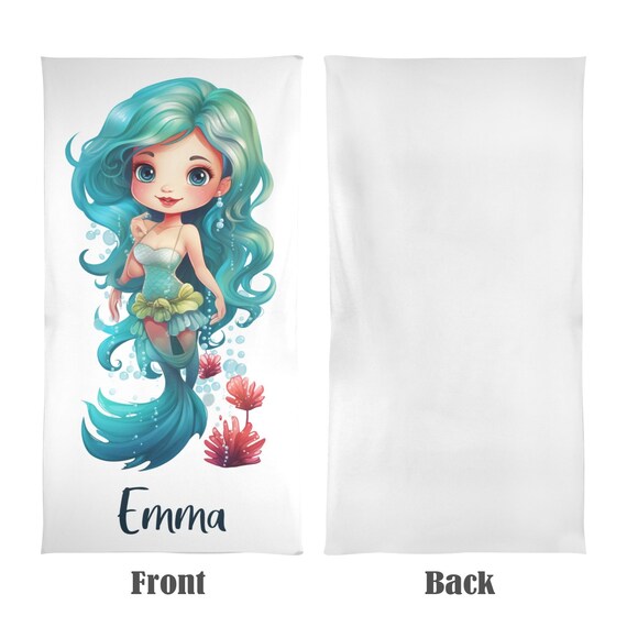 Telo Mare Personalizzato Sirena - Asciugamano 100x150 Cm Con Nome - Foto 2