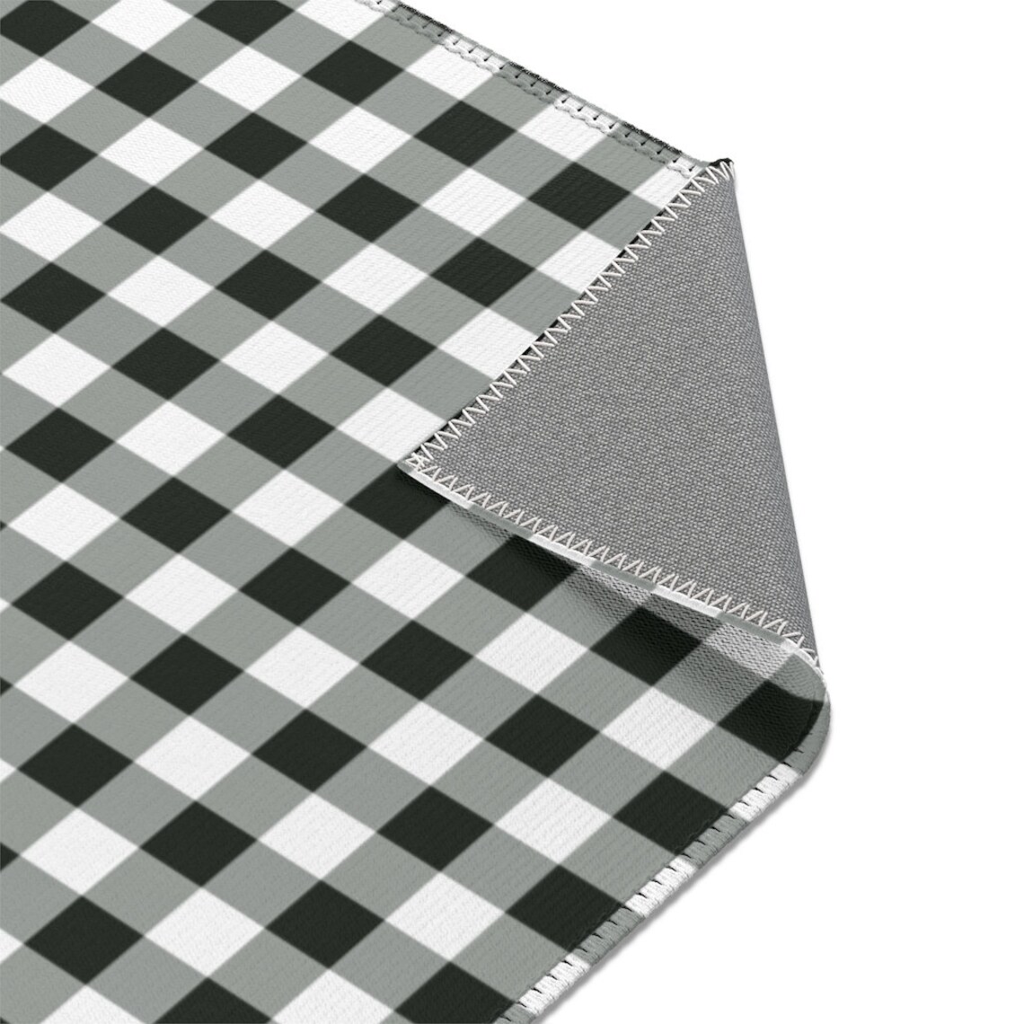Buffalo Check Area Rug Carpet Black White Plaid Home Floor Etsy