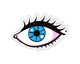 Augen Aufkleber, alles sehende Auge Laptop Vinyl niedlich wasserdicht Becher Auto Wasserflasche ästhetische Label Wand Aufkleber klein groß klar