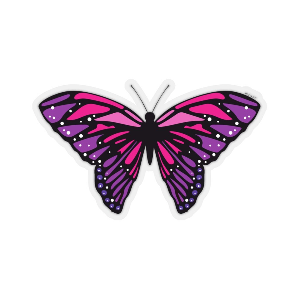 Butterfly Vinyl Decal – Glossy Bumper Sticker For Car, Laptop, Window, Outdoor Use