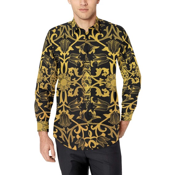 Black and gold baroque shirt 2025