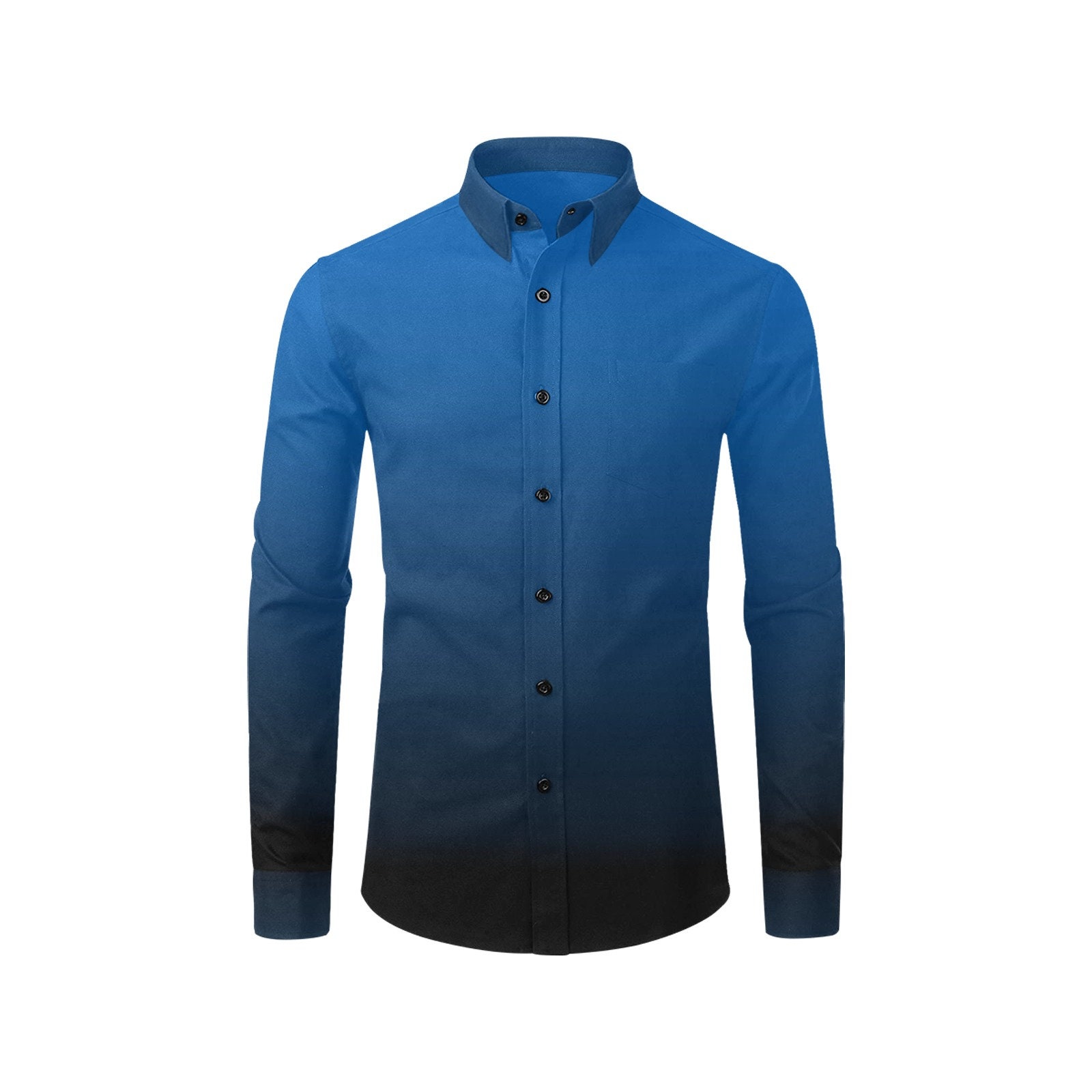 blue and black dress shirt Men's Black Short Sleeve Dress Shirt, Stain Repellent, Wrinkle Resistant main image 0
