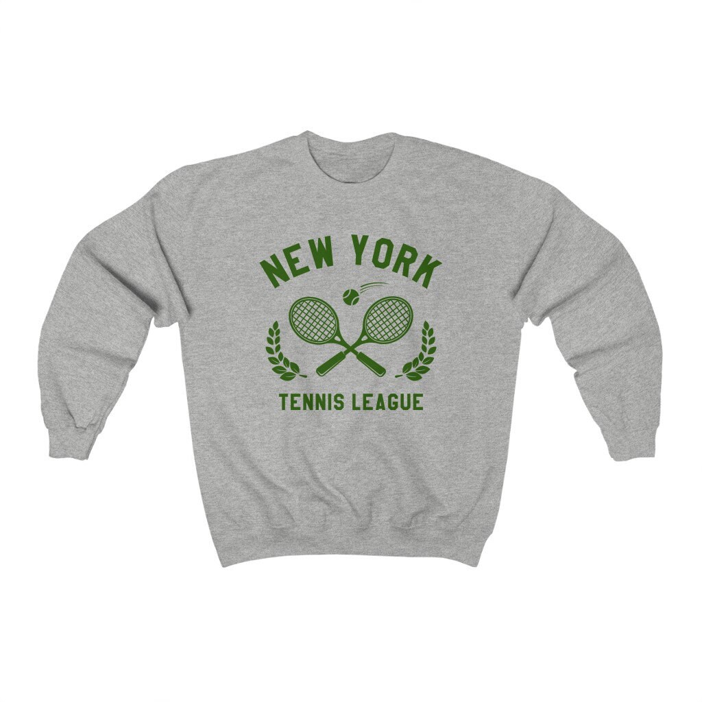 New York Tennis Sweatshirt, NYC Club Vintage Graphic NY