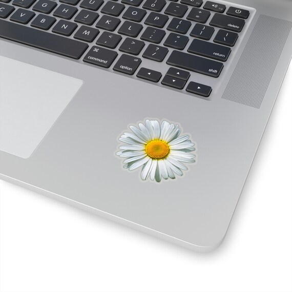 White Daisy Sticke Vinyl Watepoof Sticke Decal Ca Laptop