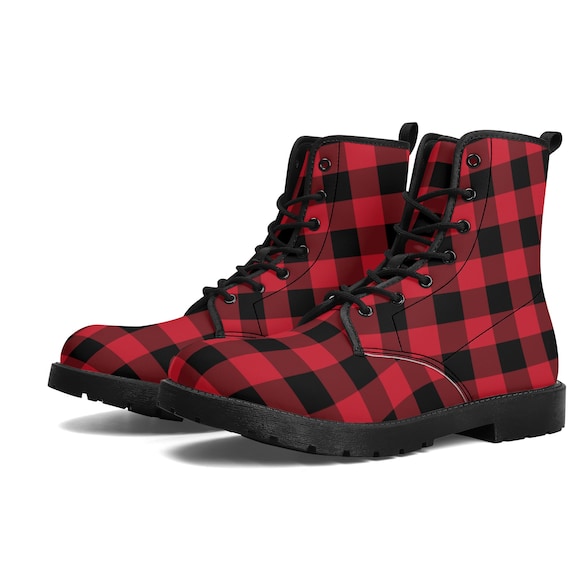 Diamond‎ Supply  Chukka Boots Mens Jasper 11 Black Red Buffalo Plaid Kiltie Zip Men main image 2