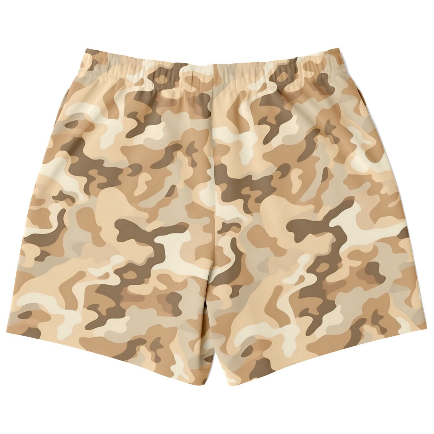 Desert Camo Men Shorts, Camouflage Light Brown Beach Male
