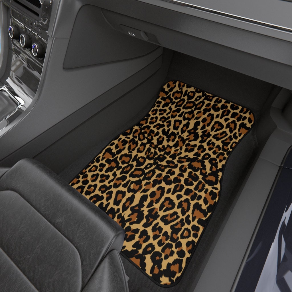 Leopard Maßgeschneiderte Auto-Fußmatten, nur vorne, 2-teilig