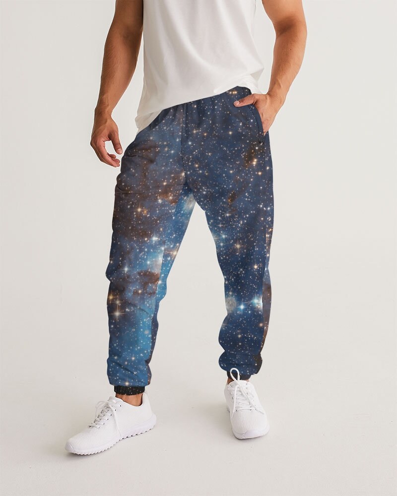Galaxy Men Track Pants, Space Universe Stars Nebula Zip