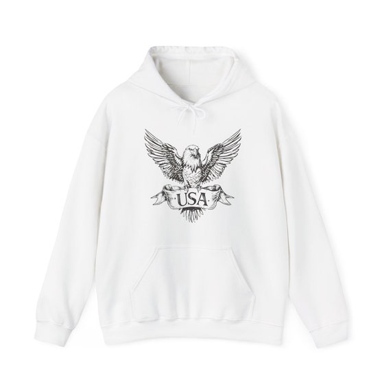 Bald Eagle Hoodie, USA American Vintage Retro Pullover Men Women Adult  Aesthetic Graphic Cotton Hooded Sweatshirt With Pockets - Etsy