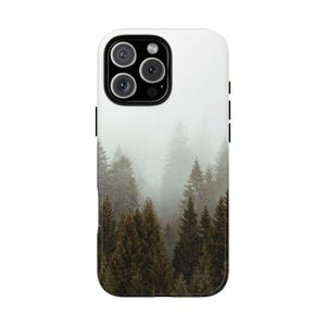 Custodia Forest Iphone 16 15 14 13 12 Pro, Nebbia Alberi Carino Estetico Custodie Resistenti 11 8 Plus X XR XS Max Galaxy S24 S23 S22 Google Phone Cover