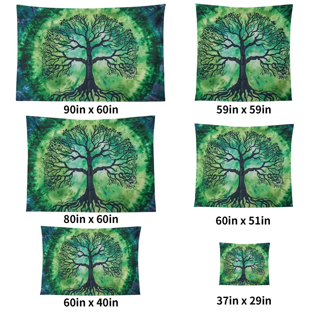 Arazzo Zussun Albero Della Vita Verde: Stile Hippie E Naturale Per La Tua Camera!