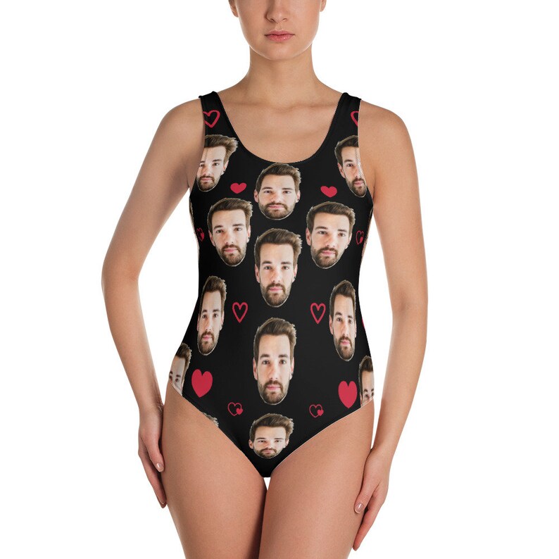 Custom Face Swimsuit Personalized Photo Husband Boyfriend One Etsy