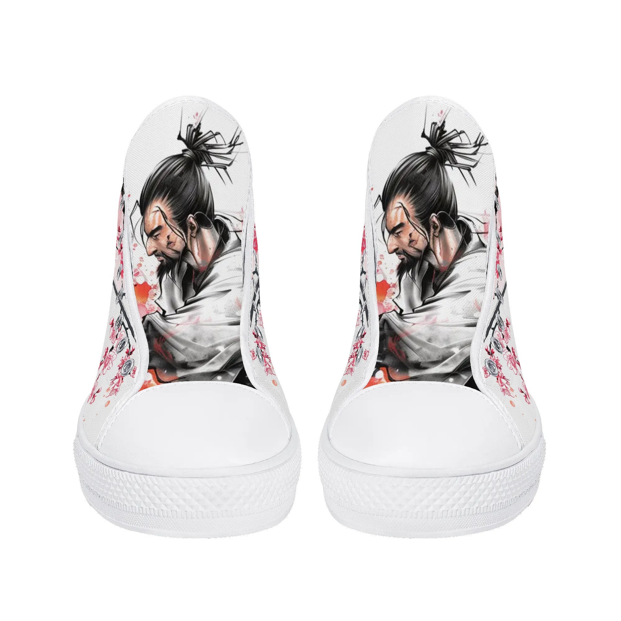 シューズ Samurai Samurai Jeans Men's Canvas Sneakers with Iron Cross Lace Up