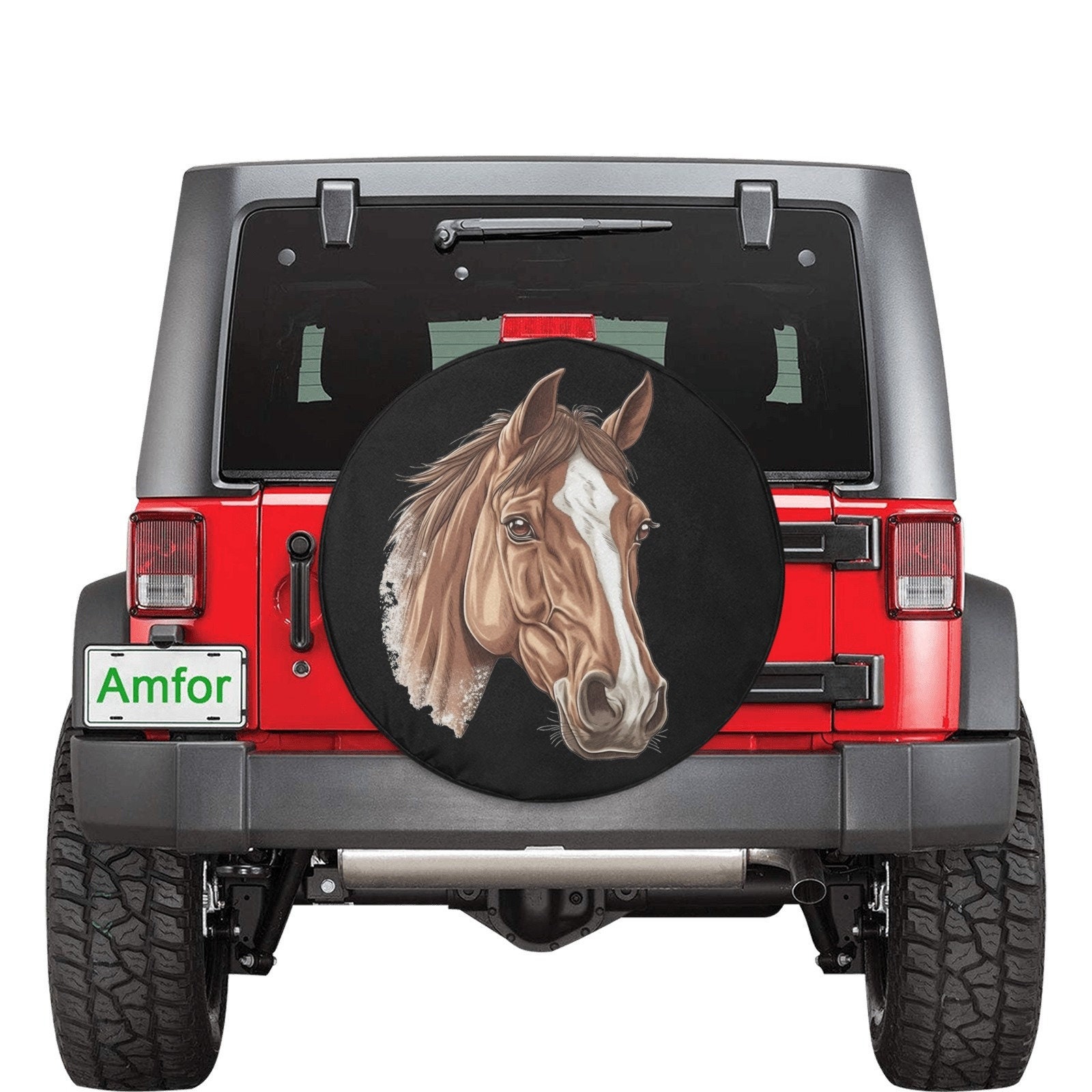 Spare Tire Cover Horse Etsy