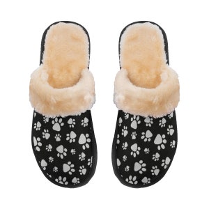 Paw Print Slippers Etsy