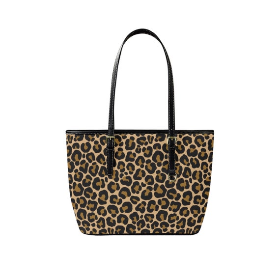 Leopard Tote Bag Purse, Animal Print Cheetah Brown Women