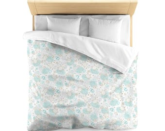 Capa de edredom Turtle Coral, conchas do oceano, praia, verde-mar, microfibra costeira, cama queen-size, king-size, cama única, decoração moderna para quarto