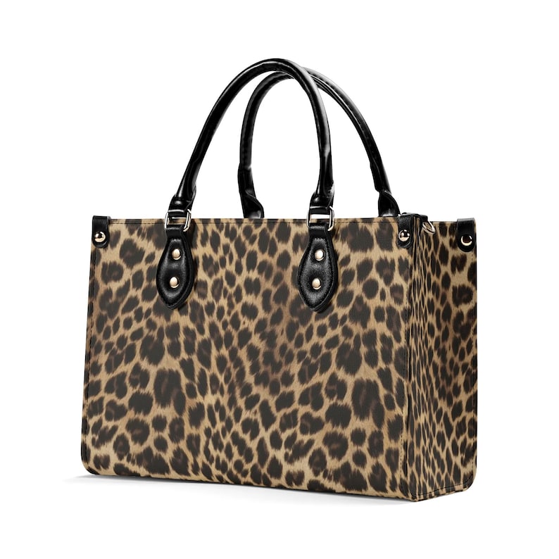 Leopard Shoulder Purse, Animal Cheetah Print Brown Crossbody Vegan
