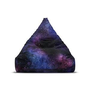 Galaxy Bean Bag Chair Cover, Purple Space Furniture Small Large Adult Kids Sofa Apartment Funky Gift Dorm Decor