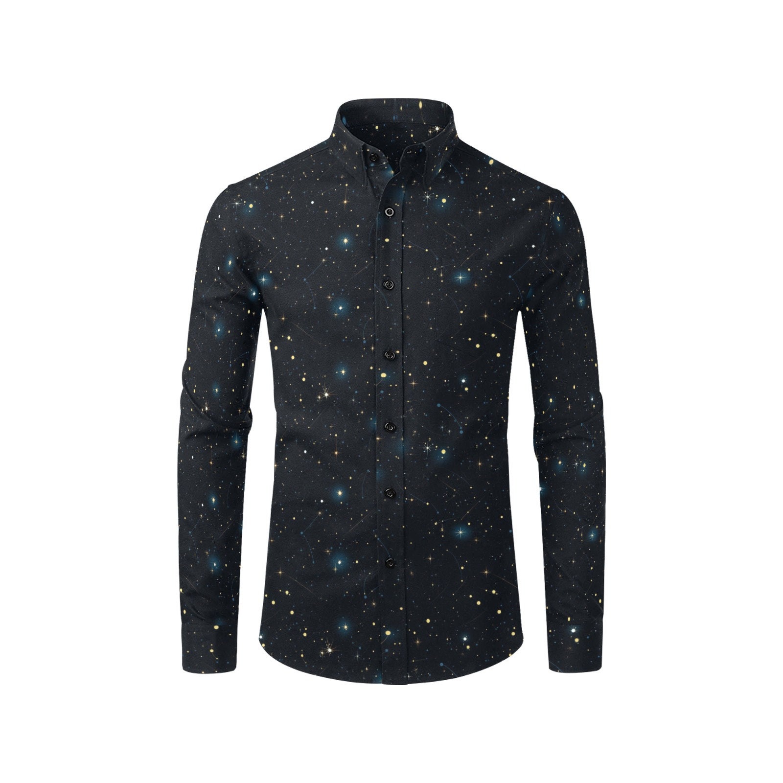 constellation dress shirt 3/4 Sleeve Rome Shirt Navy Constellation Print Dizzy-Lizzie