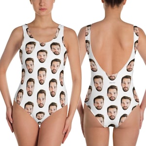 Benutzerdefinierte Druck Foto Gesicht Badeanzug Frauen, personalisierte Badeanzug Gesicht, maßgeschneiderte Braut Bachelorette Party Lustiges Geschenk Bademode