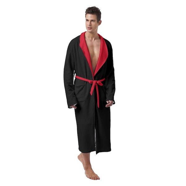 Red Bathrobe Men Etsy
