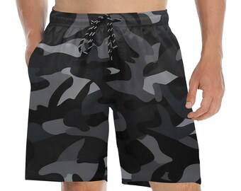 NORTY Mens Camo Swim Suit Adult Male Swim Trunks Blue Camo S