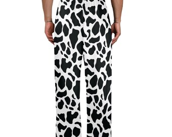 Amazon.com: Mens Pajama Pants Brown Cow Print Lounge Men's
