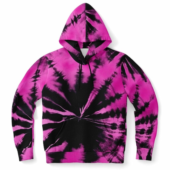 Black and Pink Tie Dye Hoodie Pullover Men Women Adult Aesthetic Graphic Cotton Hooded Sweatshirt With Pockets Designer Plus Size Etsy