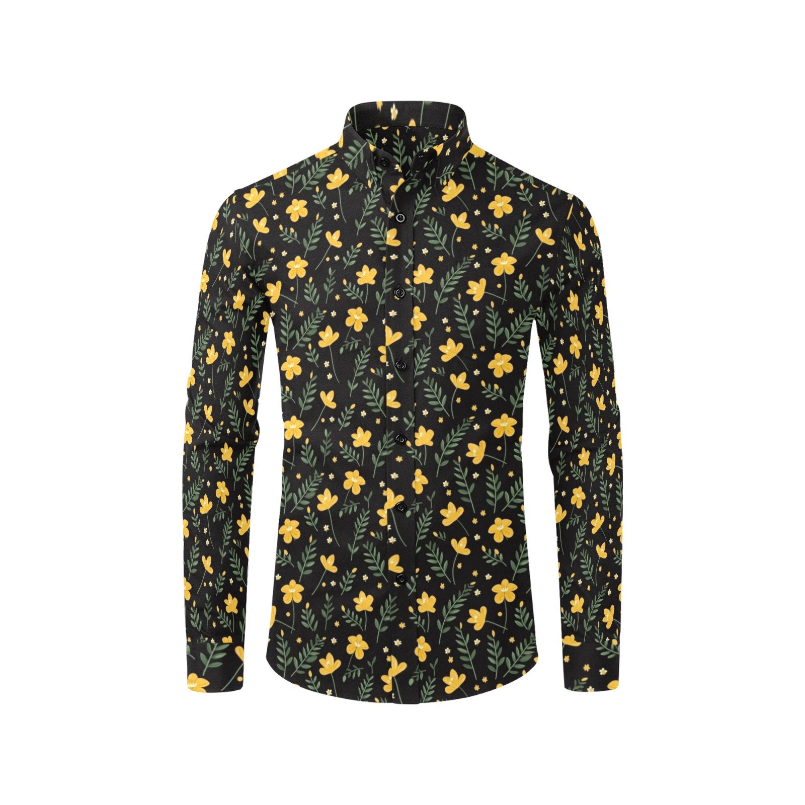 black and yellow floral top