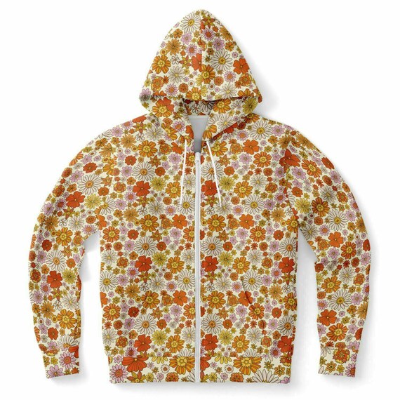 Orange zip up sweatshirt best sale
