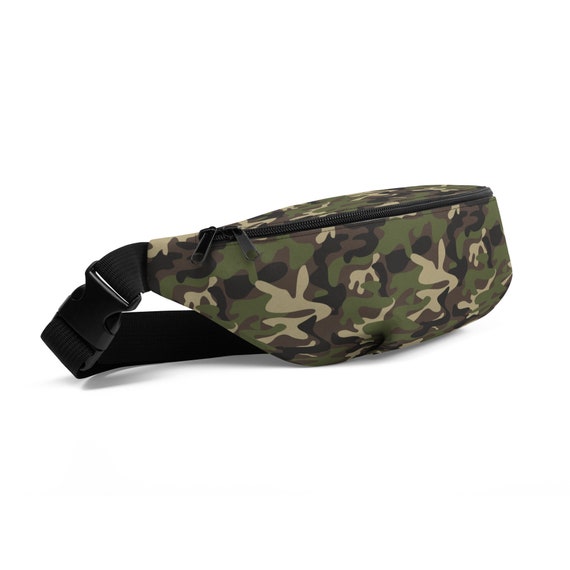 Camo Fanny Pack Green Camouflage Waist Belt Bag Crossbody Women Men Hip Bum Shoulder Festival Waterproof Etsy