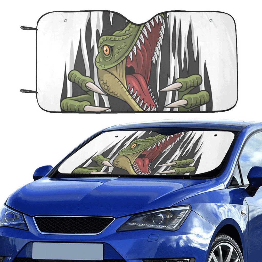 Raptor Dinosaur Windshield Sun Shade T-rex Skeleton Dino Car Etsy New  Zealand