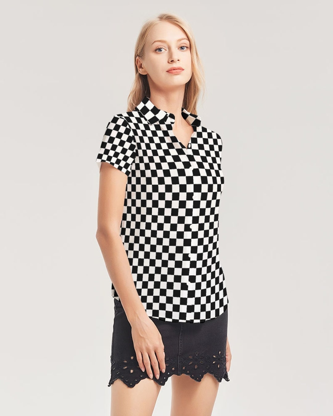 OUTIL / ウティ | CHEMISIER SYAM shirts シャツ | 1 | ホワイト/ブラック | レディース 1200W-1441-WhtLtStn-4-