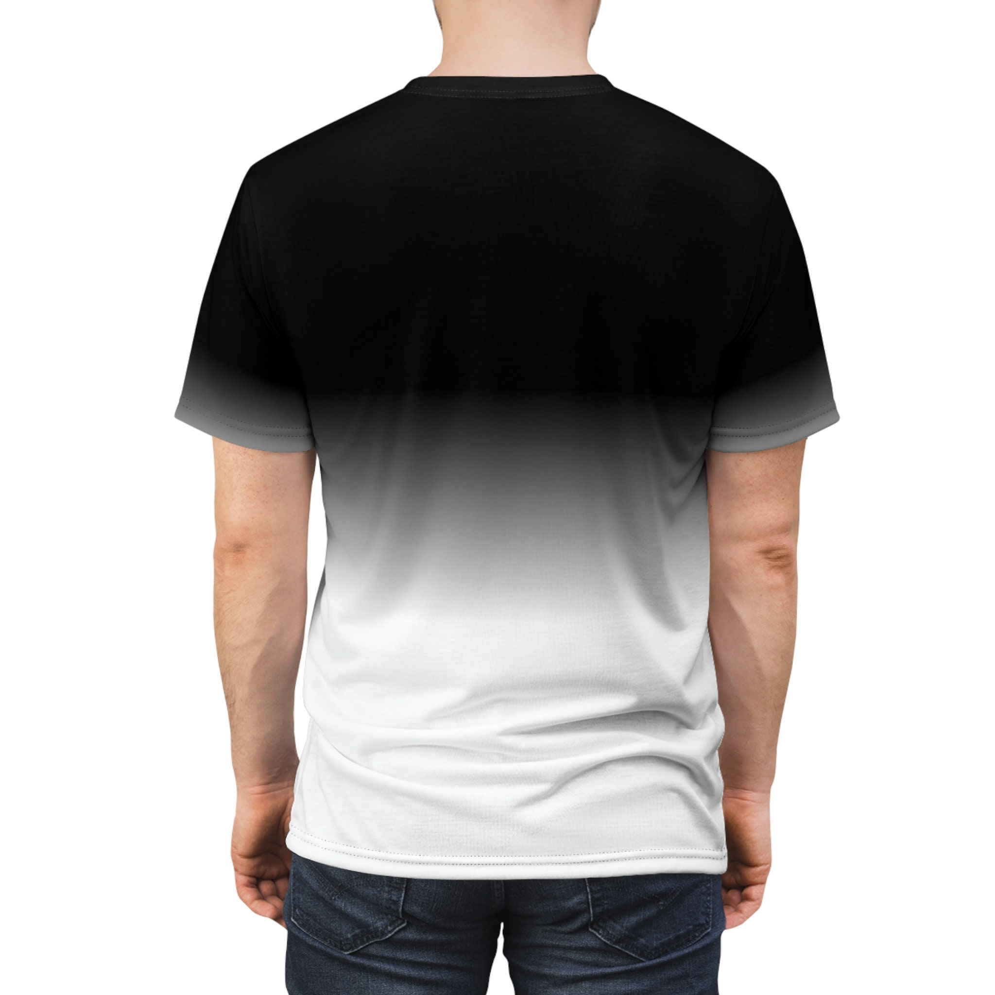 Sad Emo Shadow Grey & White Ombre Gradient Shirt