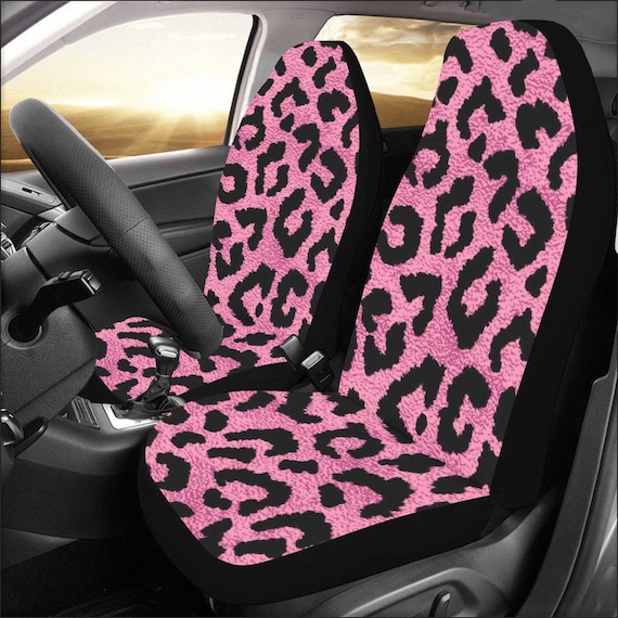 Pink Fuchsia Leopard Auto Sitzbezüge 2 Stk, Animal Print Gepard Muster  Vordersitzbezüge Fahrzeug Frauen SUV Sitzschützer Accessoire - .de