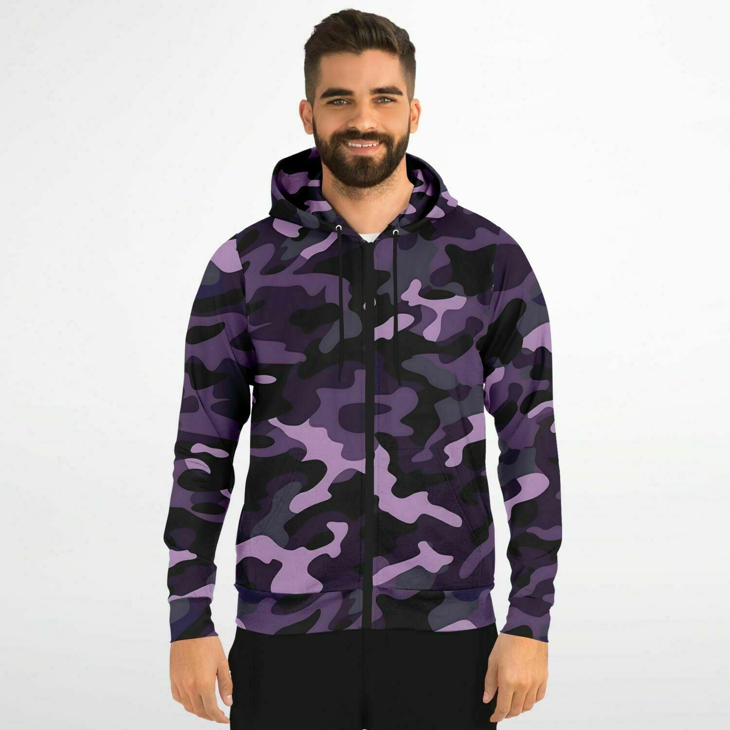 Mens purple clearance hoodie zip up