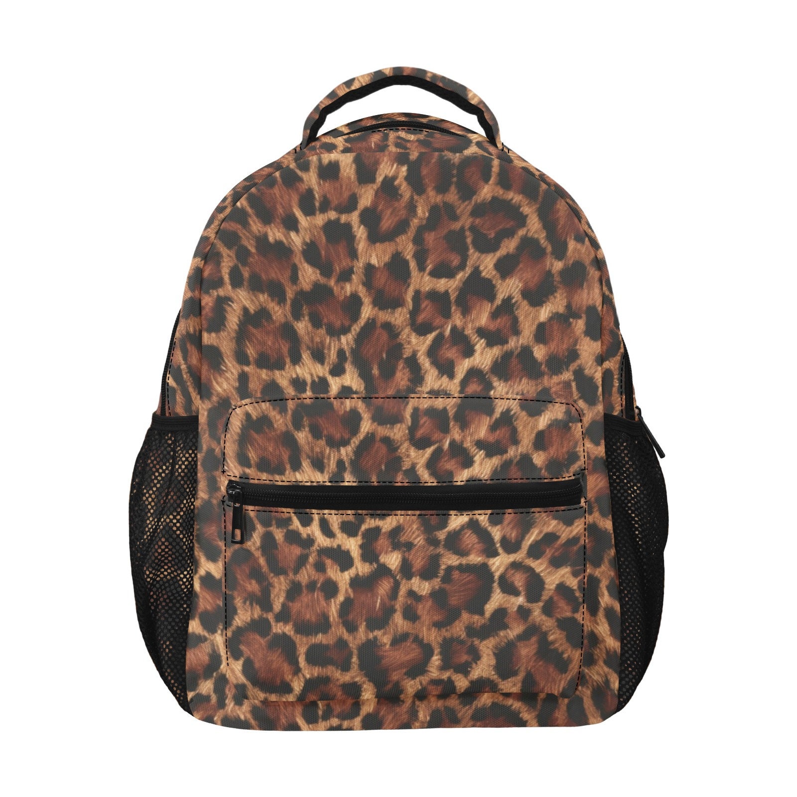 Leopard Backpack, Animal Print Cheetah Brown Men Women Kids 