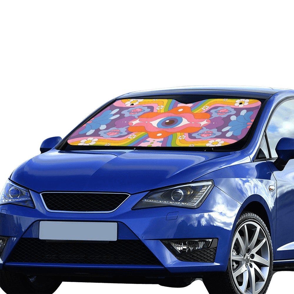 thumbnail image 2 of Bingfone Cactus1 Windshield Sun Shade 2-Piece Foldable Car Front Window Sunshade For Most Sedans Suv Truck Auto Blocker Visor Protector Blocks Max Uv 2 of 9