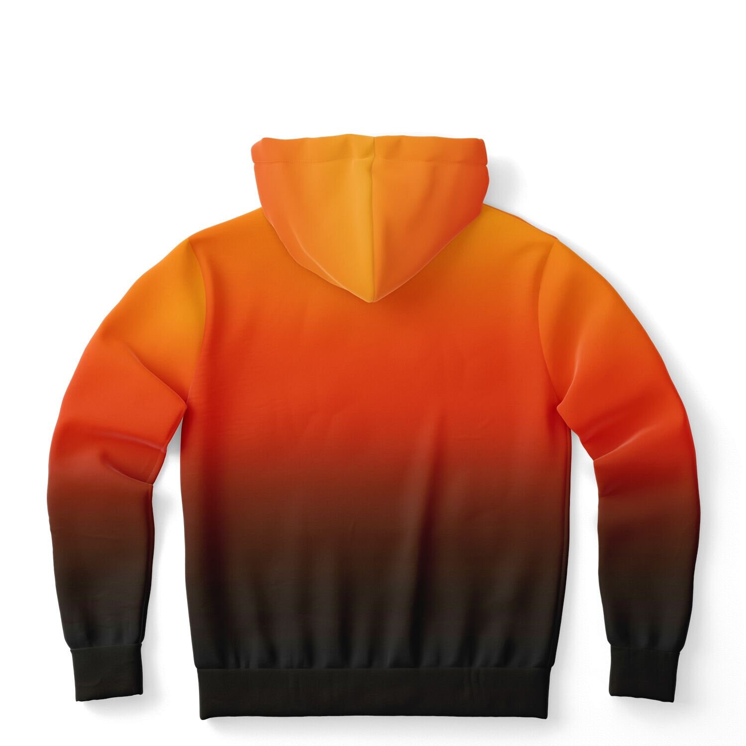 Black and Orange Ombre Hoodie, Gradient Tie Dye Pullover Men Women 