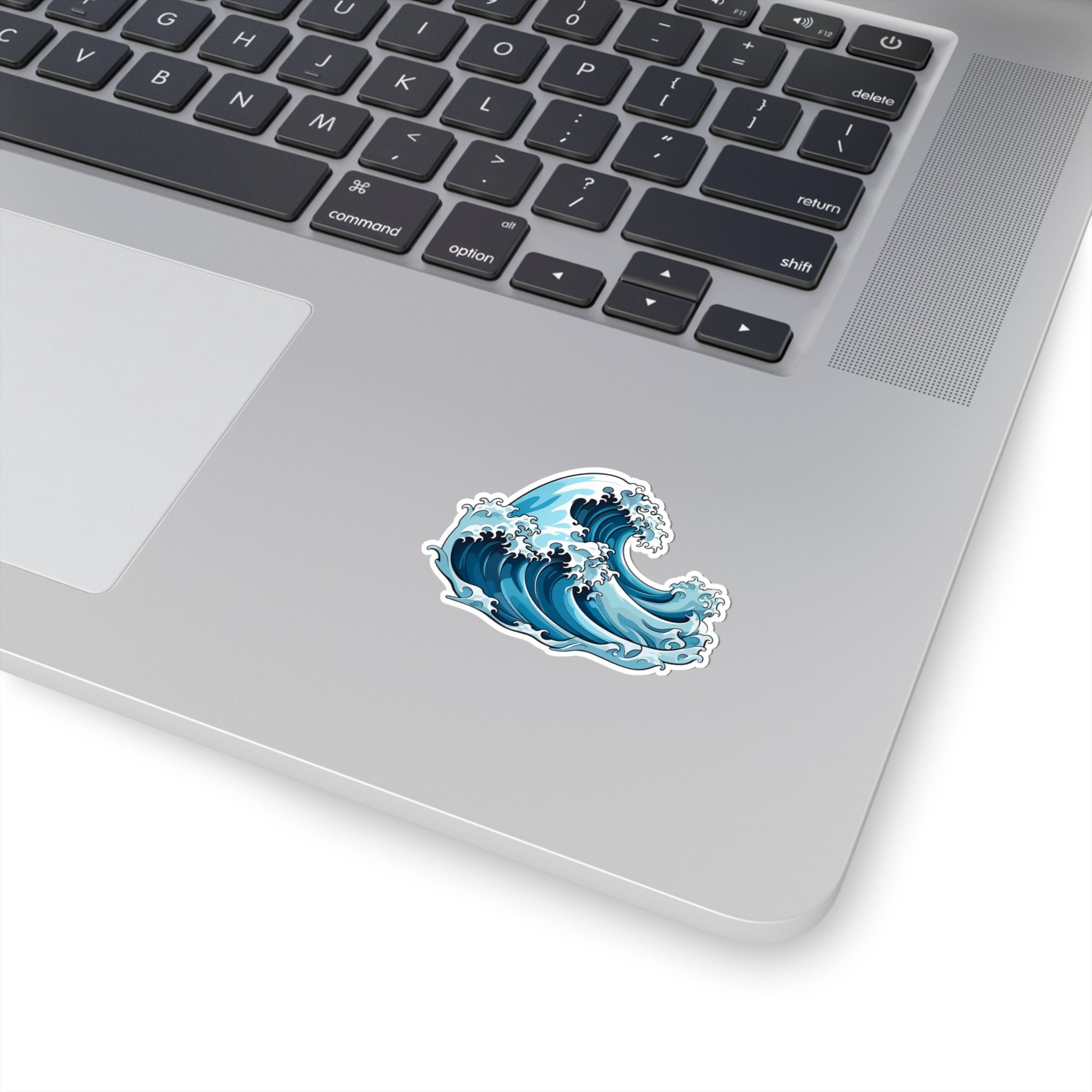 Wave Bottom Sticker Ocean Wave Sticker Decal, Sea Japanese Art Vinyl Laptop Cute ...