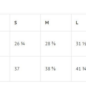 May include: A size guide for leggings, with measurements in inches. The chart shows waist and hip sizes for XS, S, M, L, and XL. Waist sizes range from 25 1/4 to 34 5/8 inches, and hip sizes range from 35 3/8 to 44 7/8 inches.