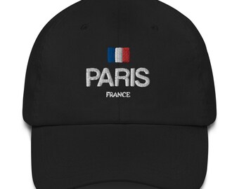 Paris France Baseball Hat, Embroidered Vintage City Flag Dad Cap Mom Trucker Men Women Embroidery Hat