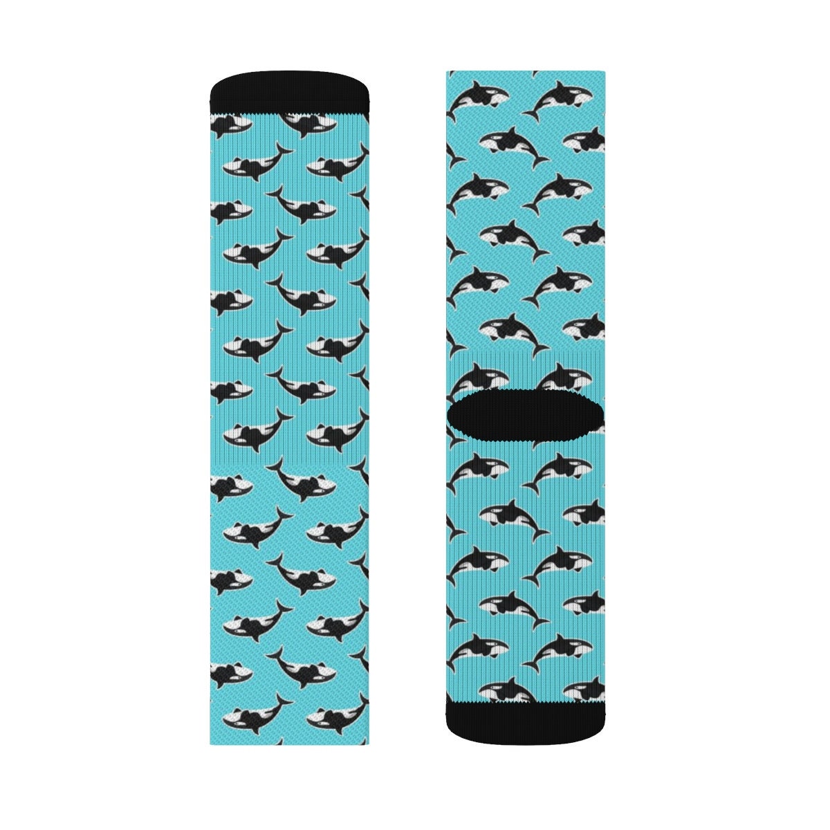 Orca Killer Whale Socks Blue Sublimation 3D Men Women Crew Etsy